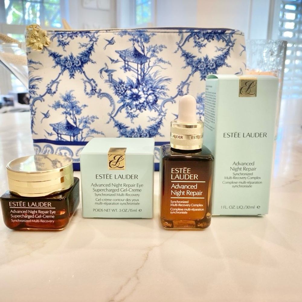 NEW Full size Set of Estée Lauder Advanced Night Repair Serum & Eye Gel w/bag